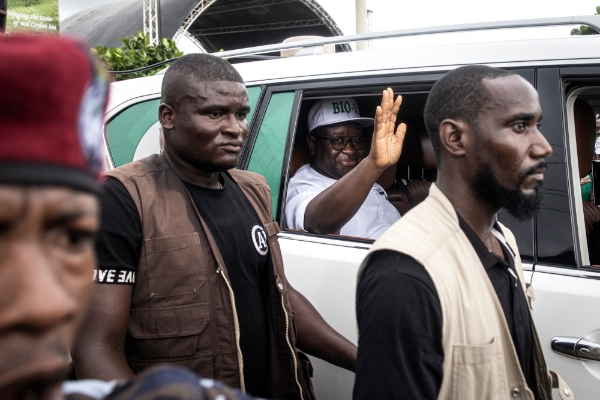 Le président sierra-léonais, Julius Maada Bio, le 20 juin 2023 à Freetown.