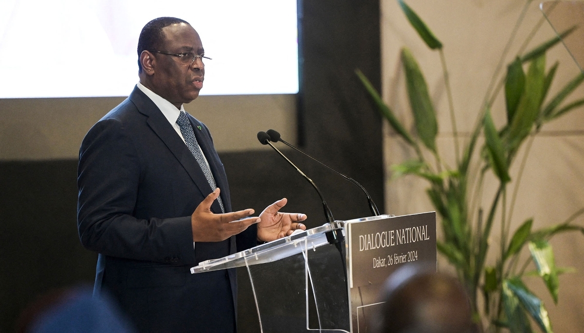 L'ancien président sénégalais, Macky Sall, en février 2024 près de Dakar.