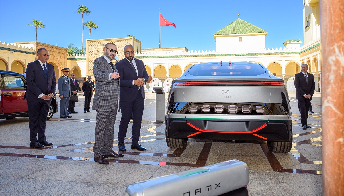 Mohammed VI, cérémonie de présentation du premier modèle de Neo Motors à Rabat, 15 mai 2023