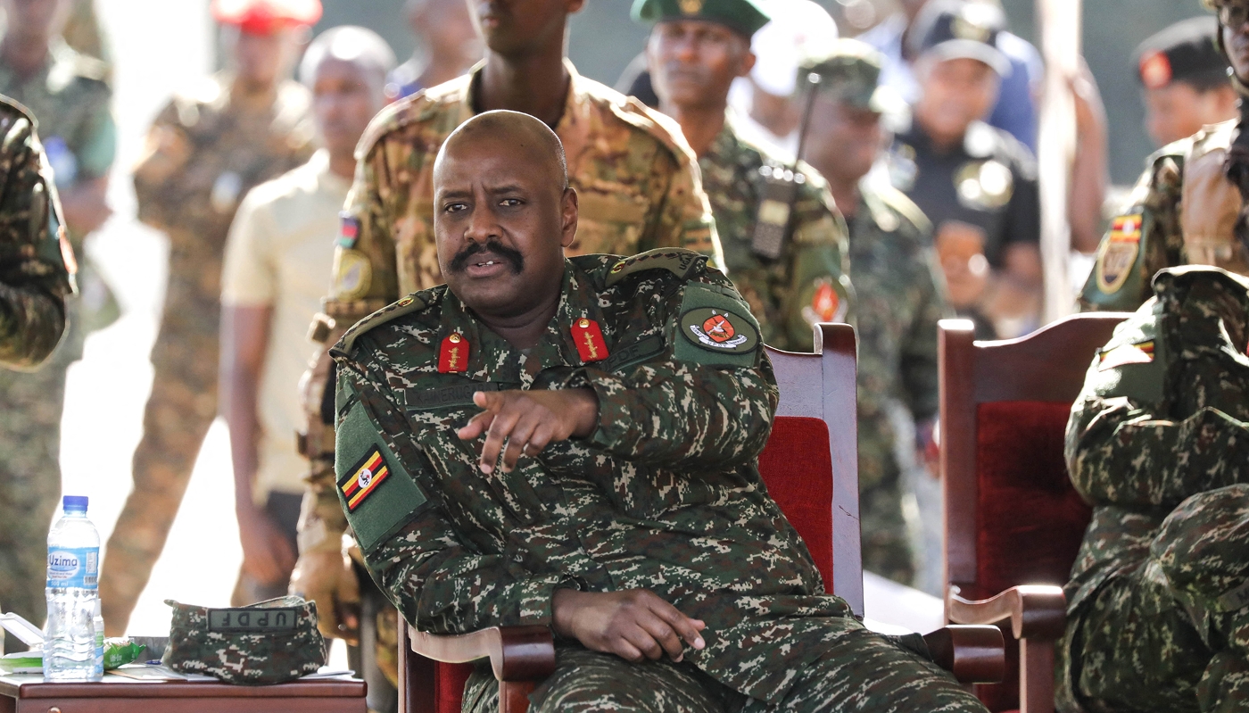 Le général Muhoozi Kainerugaba, chef d'état-major des armées, à Kampala, le 13 mai 2025.