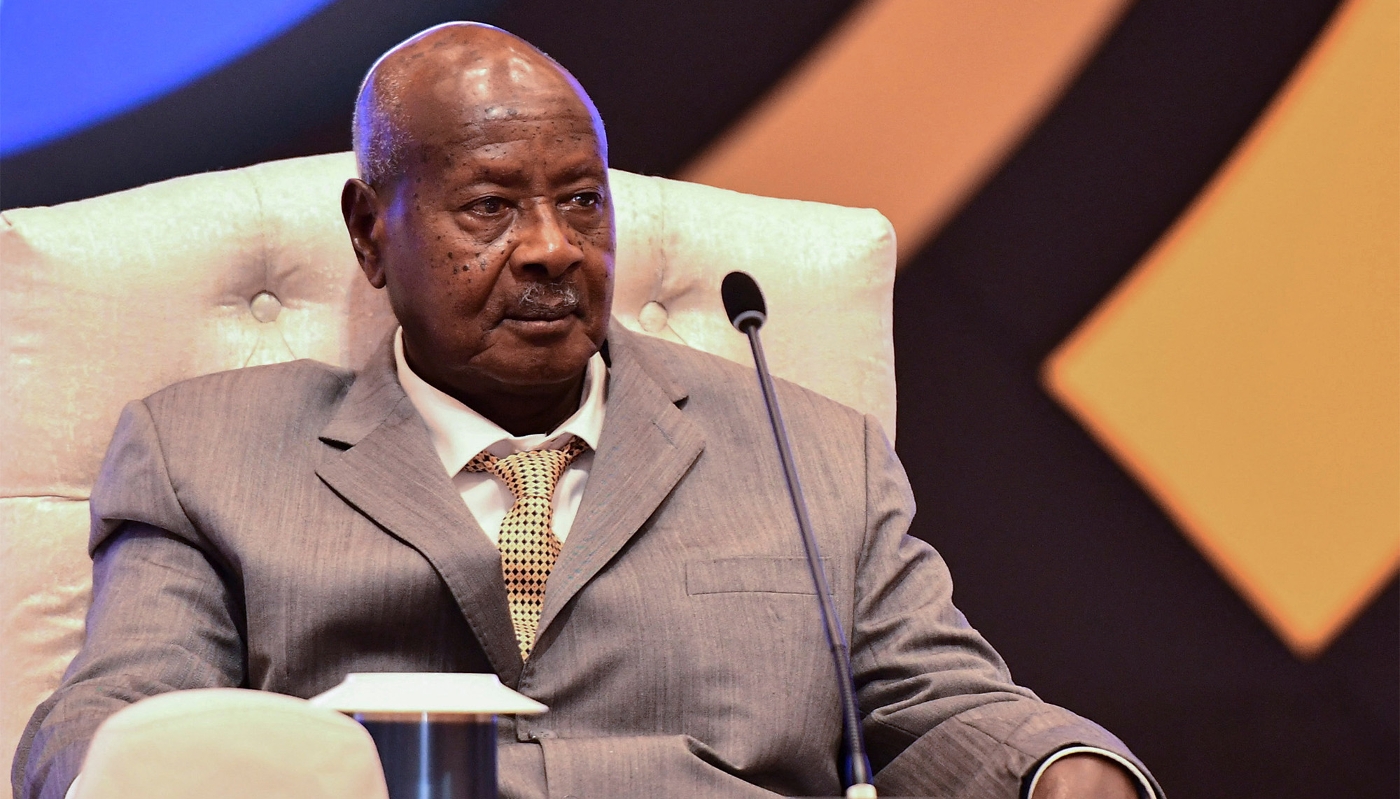 Le président ougandais Yoweri Museveni, à Kampala, le 19 janvier 2024.
