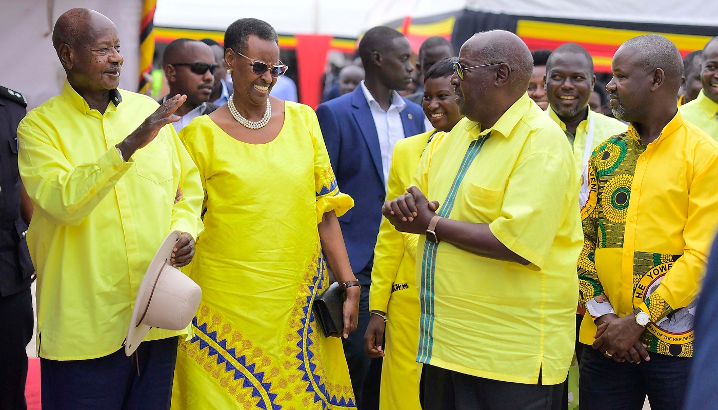 Yoweri Museveni, président ougandais, et son épouse, Janet, à Kampala, le 23 septembre 2025.