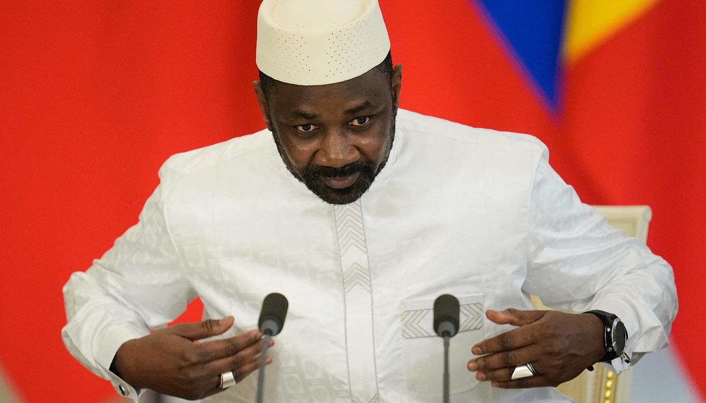 Le chef de la junte Assimi Goïta lors de sa visite d'État à Moscou, le 23 juin 2025.