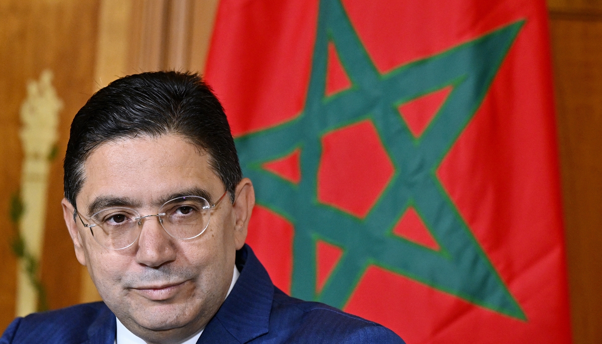 Le ministre marocain des affaires étrangères, Nasser Bourita, à Bruxelles, le 23 octobre 2025.