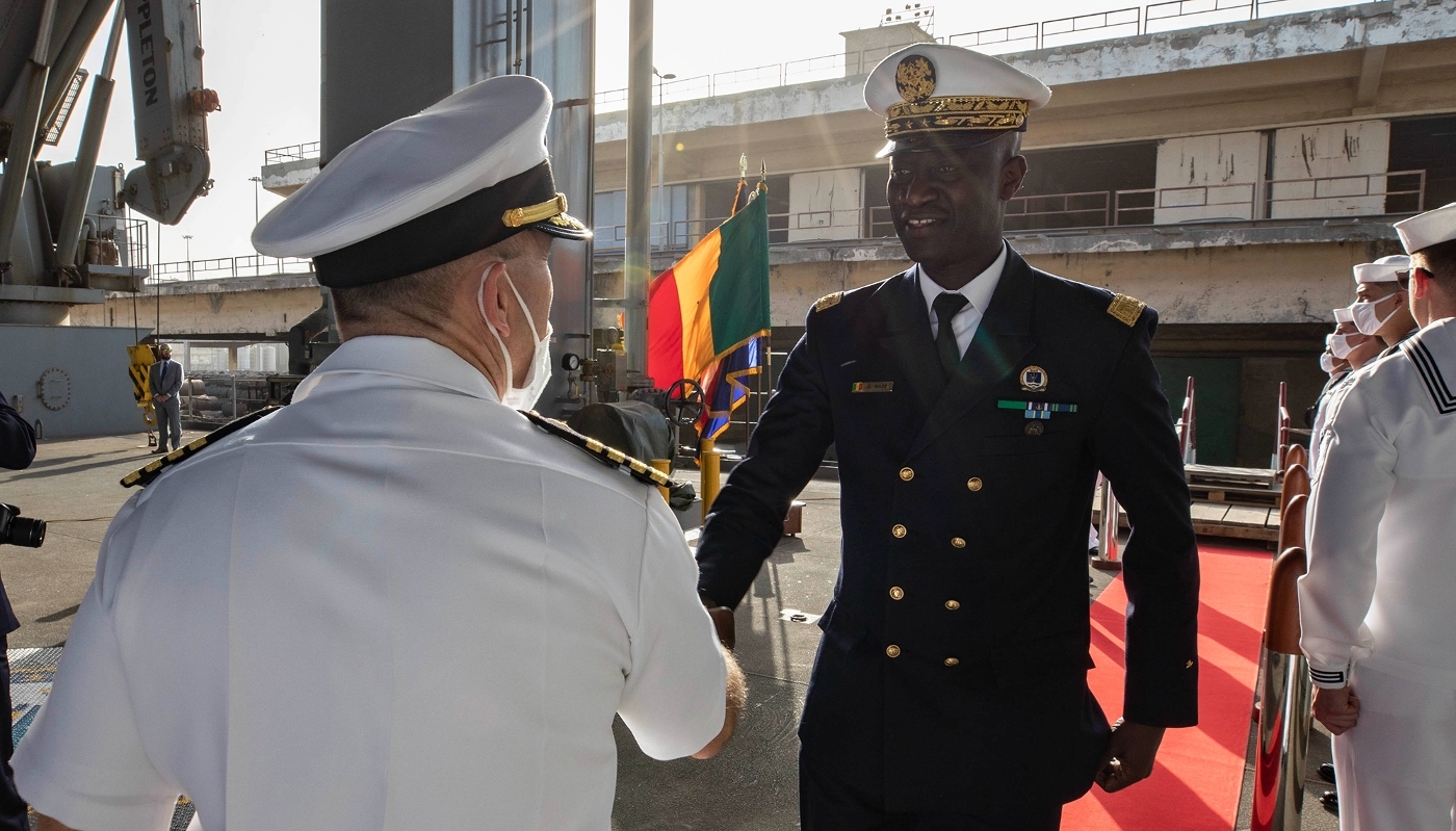 Le nouveau chef d'état-major des armées du Sénégal, le vice-amiral d'escadre Oumar Wade, à Dakar, en mars 2022.