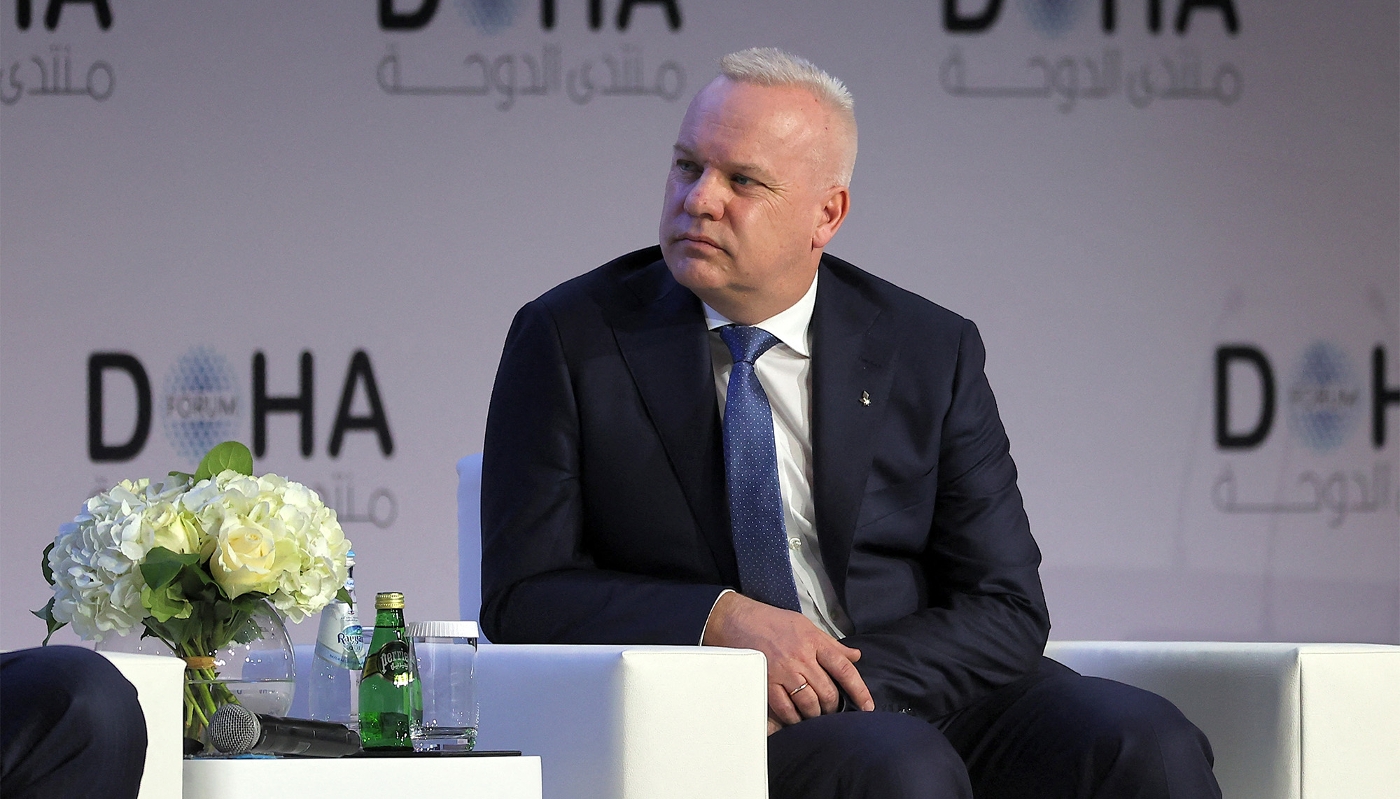 Le PDG d'Equinor, Anders Opedal, à Doha, le 26 mars 2022.