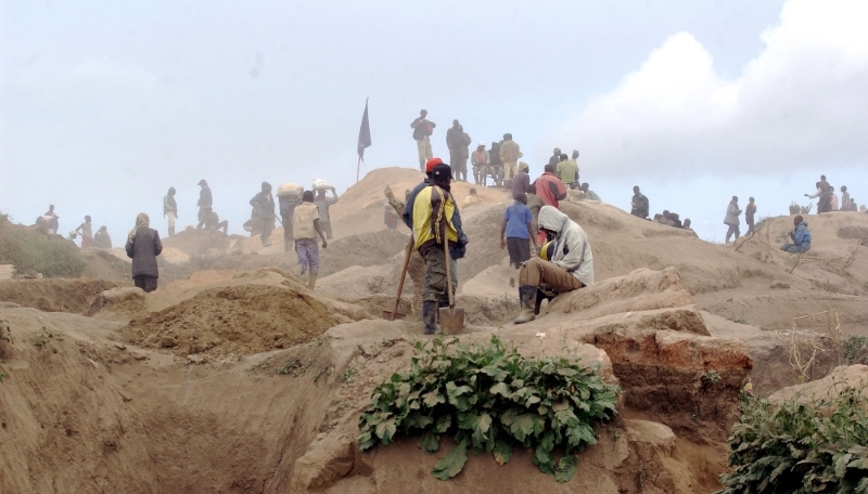 La mine de coltan de SMB, près de Rubaya.