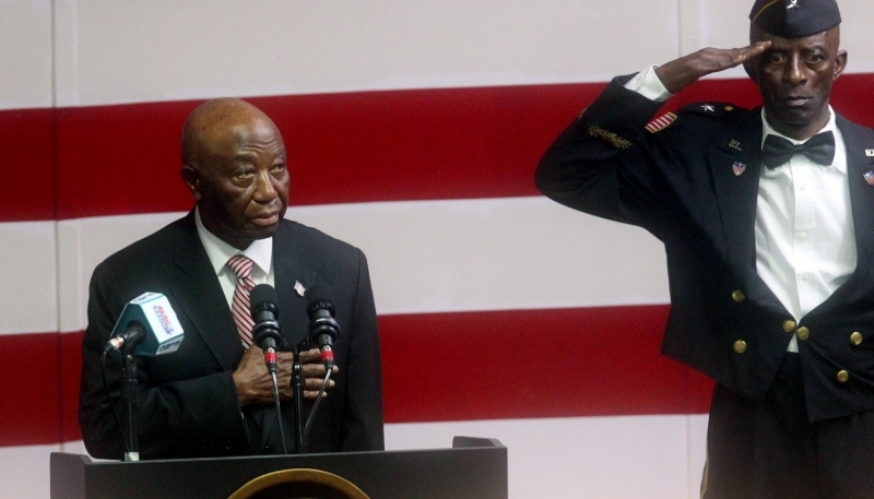 Joseph Boakai s'adresse au Congrès à Monrovia, au Liberia, le 29 janvier 2024.