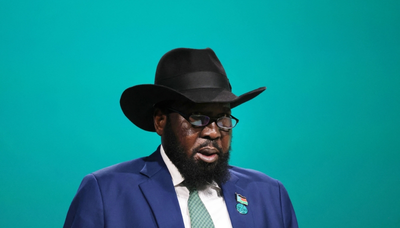 Le président sud-soudanais Salva Kiir lors de la COP 28 à Dubaï, le 2 décembre 2023.