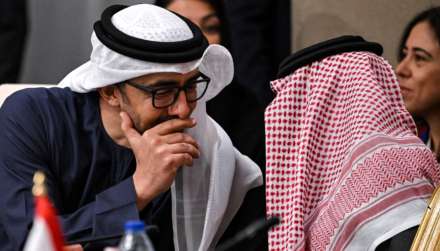 Le ministre émirien des affaires étrangères, Abdullah bin Zayed Al Nahyan, à Aqaba, en Jordanie, le 14 décembre 2024.
