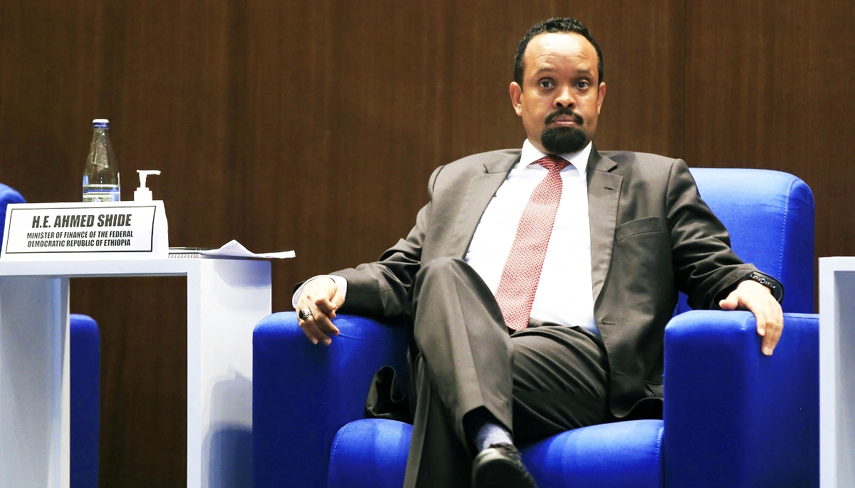 Le ministre éthiopien des finances, Ahmed Shide, à Addis-Abeba, en août 2022.
