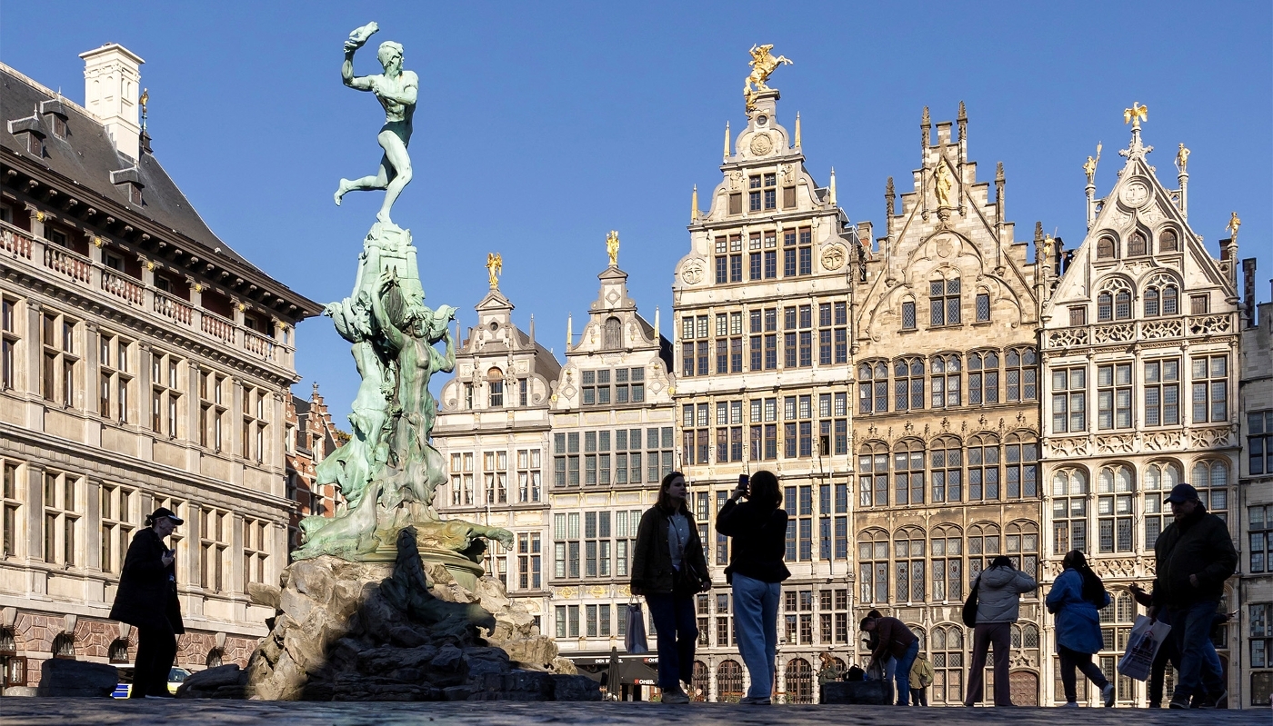 La Grand-Place d'Anvers, en Belgique, en novembre 2025.