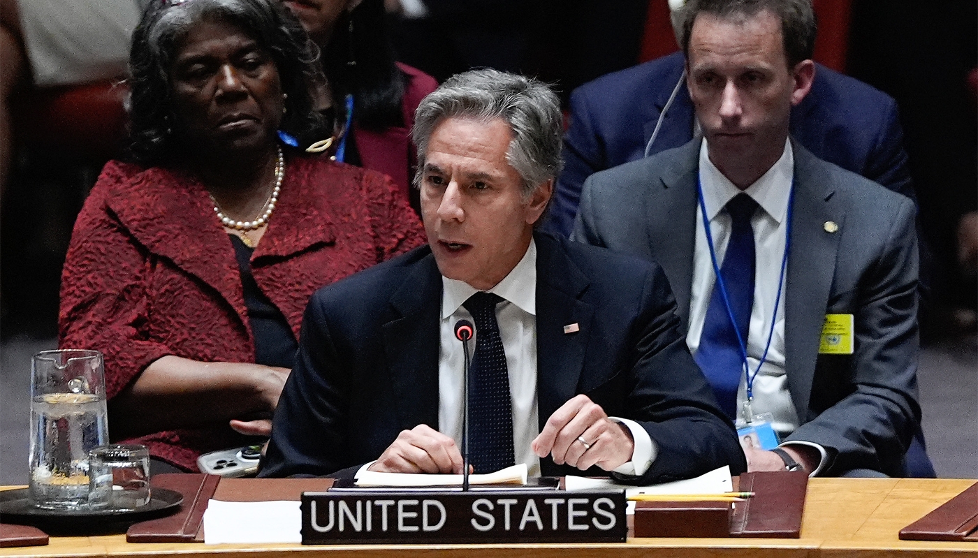 Le secrétaire d'État américain, Antony Blinken, au siège des Nations unies à New York, le 24 septembre 2024.