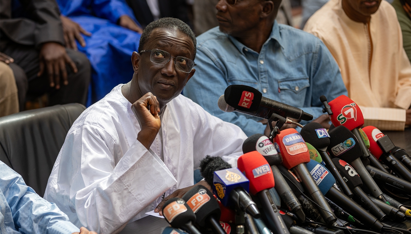 L'ancien premier ministre sénégalais Amadou Ba, à Dakar, le 25 mars 2024.