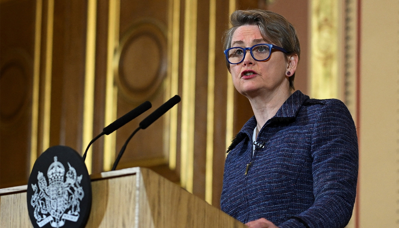 La ministre des affaires étrangères du Royaume-Uni, Yvette Cooper, à Londres, le 9 décembre 2025.