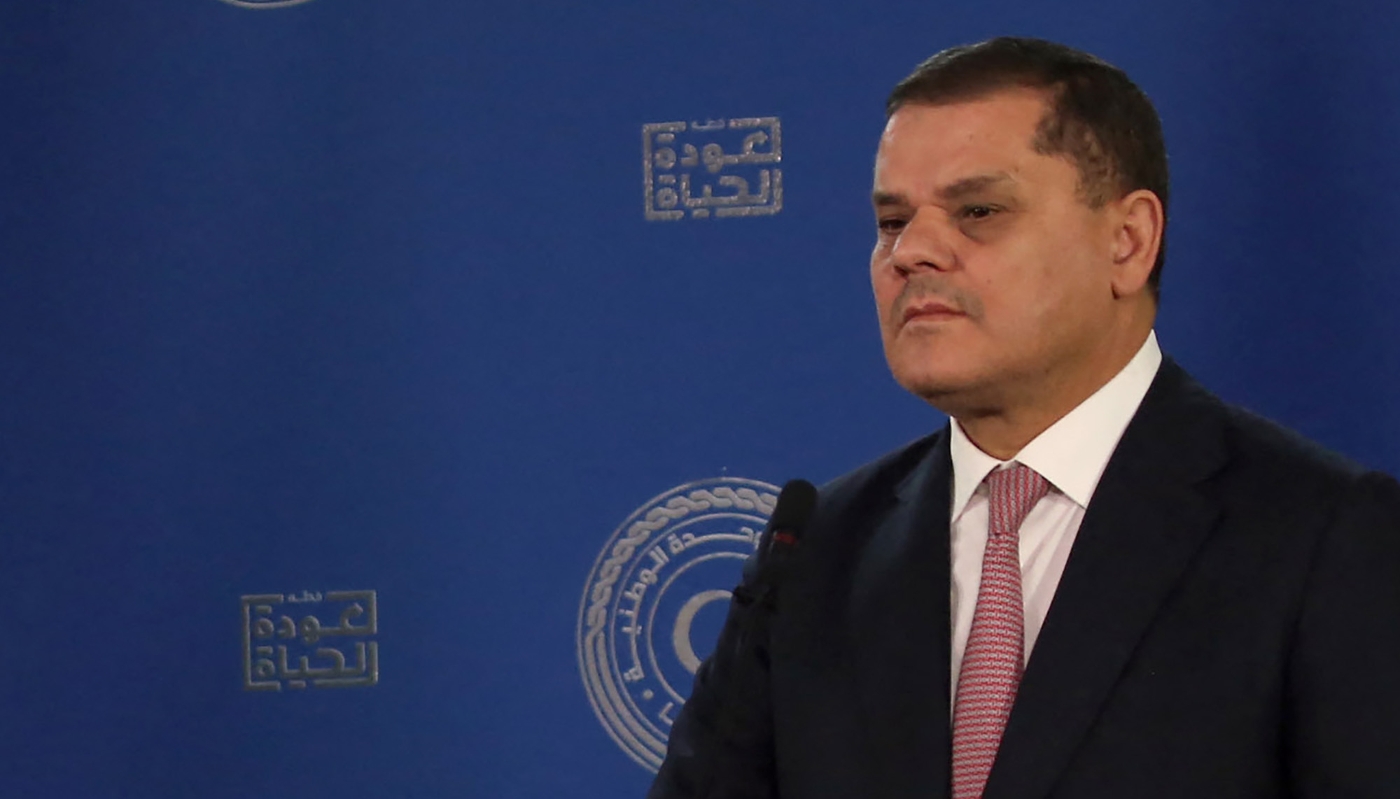 Abdelhamid Dabaiba à Tripoli, en février 2022.