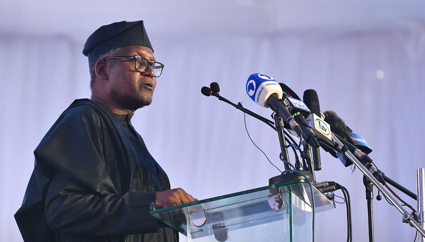 L'homme d'affaires Aliko Dangote à Lagos, en mai 2023.