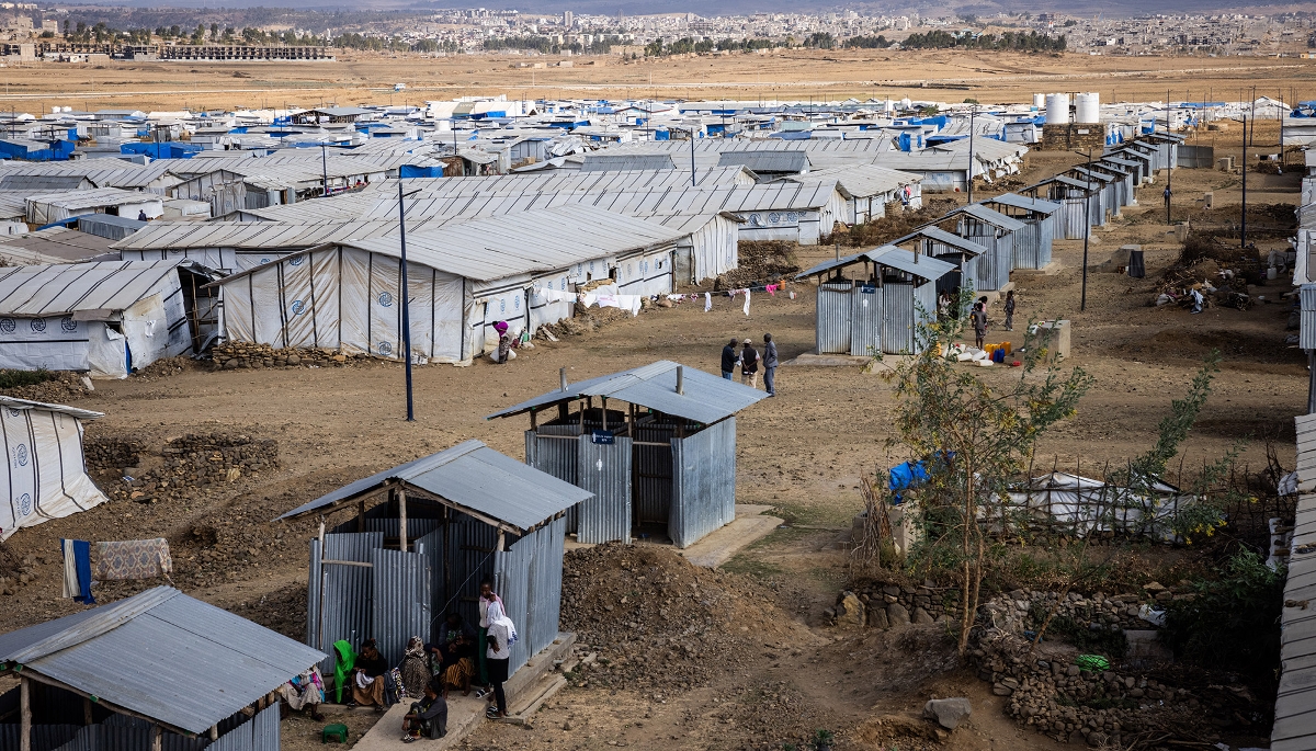 Un camp de déplacés tigréens dans la banlieue de Mekelle, Éthiopie, 2024.