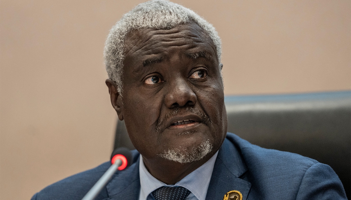 L'ancien président de la Commission de l'Union africaine (UA), Moussa Faki, à Addis-Abeba, le 16 février 2025. 