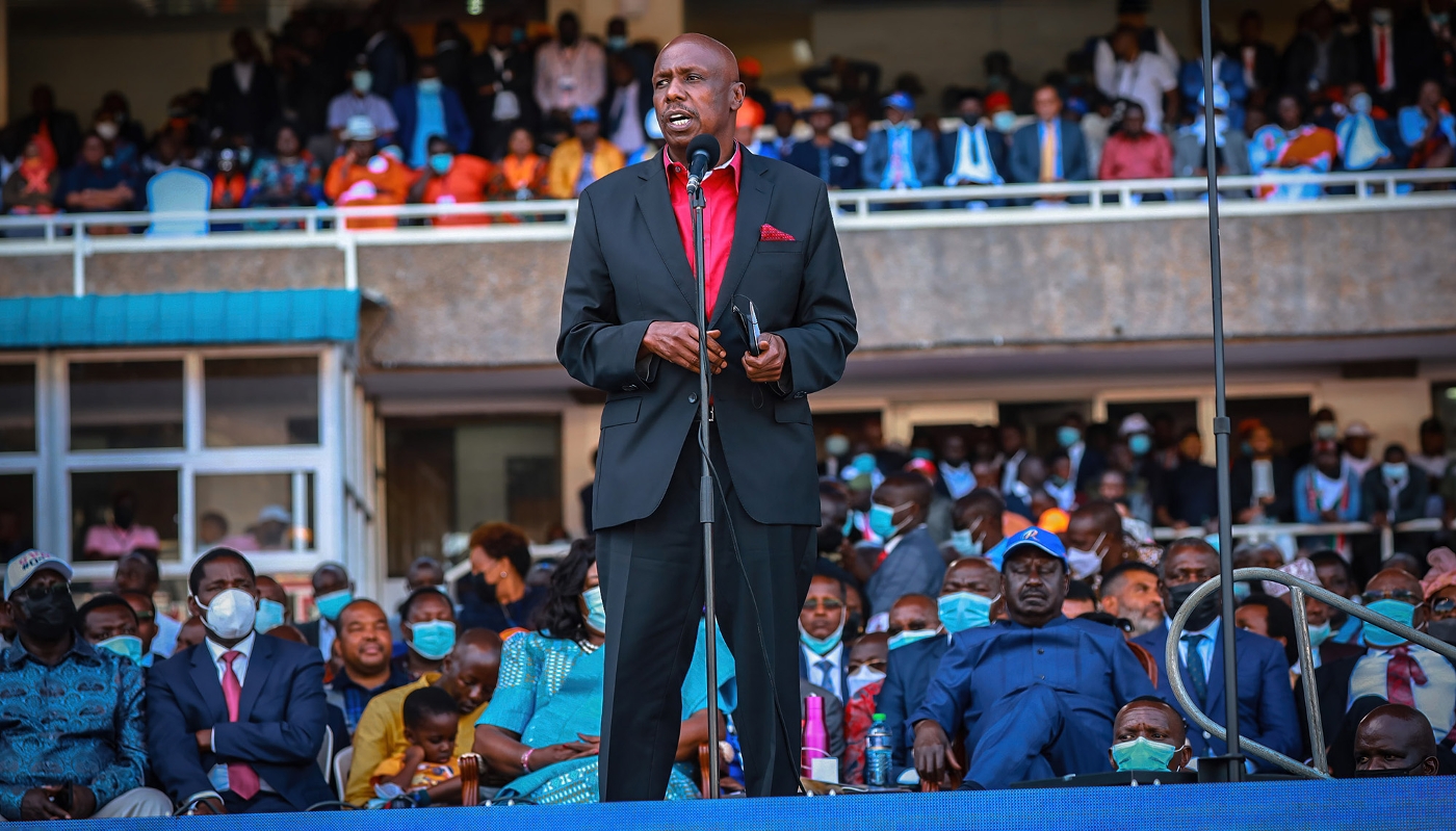 Le président de la Kenya African National Union (KANU), Gideon Moi, à Nairobi, le 10 décembre 2021.