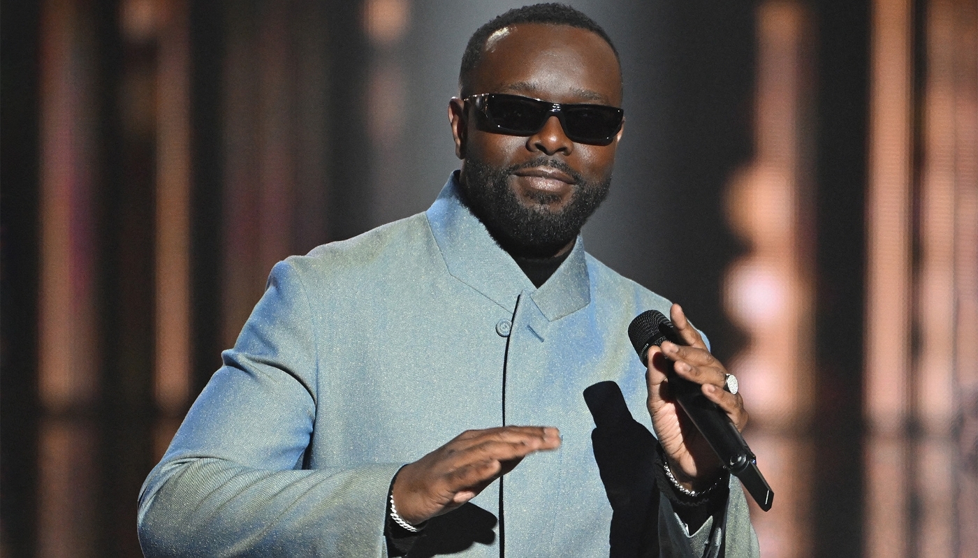 Le chanteur congolais Gims à la Seine musicale, en banlieue parisienne, en février 2025.