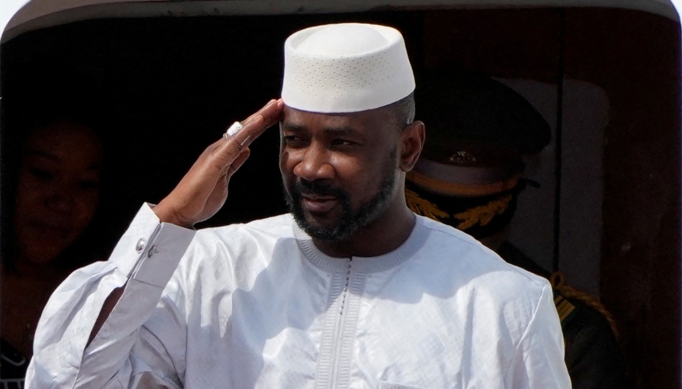 Le général Assimi Goïta, à la tête de la junte malienne, à Pékin, en septembre 2024.