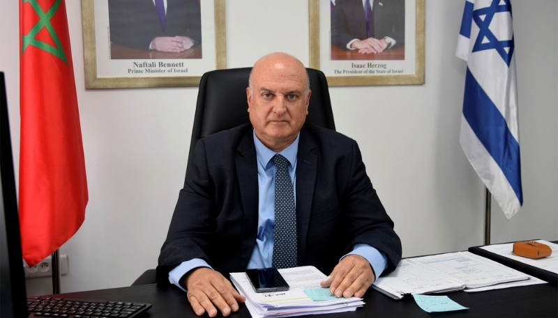 Le chef du bureau de liaison israélien au Maroc, David Govrin, à Rabat, le 24 octobre 2021. 