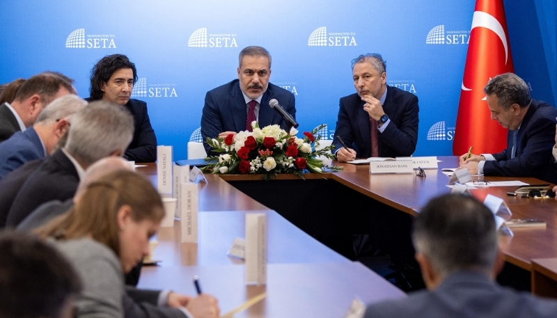 Le ministre turc des affaires étrangères, Hakan Fidan, à Washington, le 26 mars 2025.