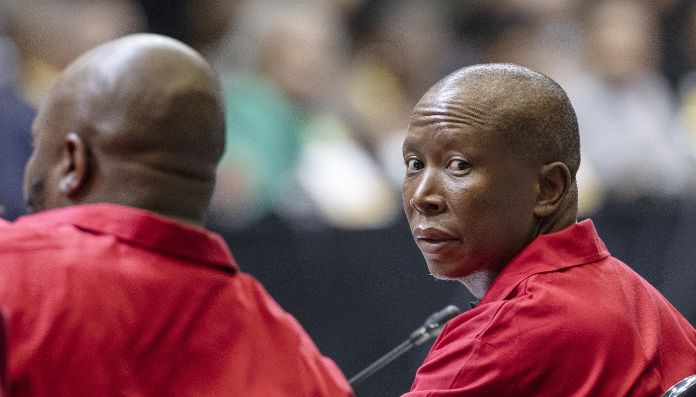 Le leader des EFF, Julius Malema, au Parlement sud-africain, au Cap, le 14 juin 2024.