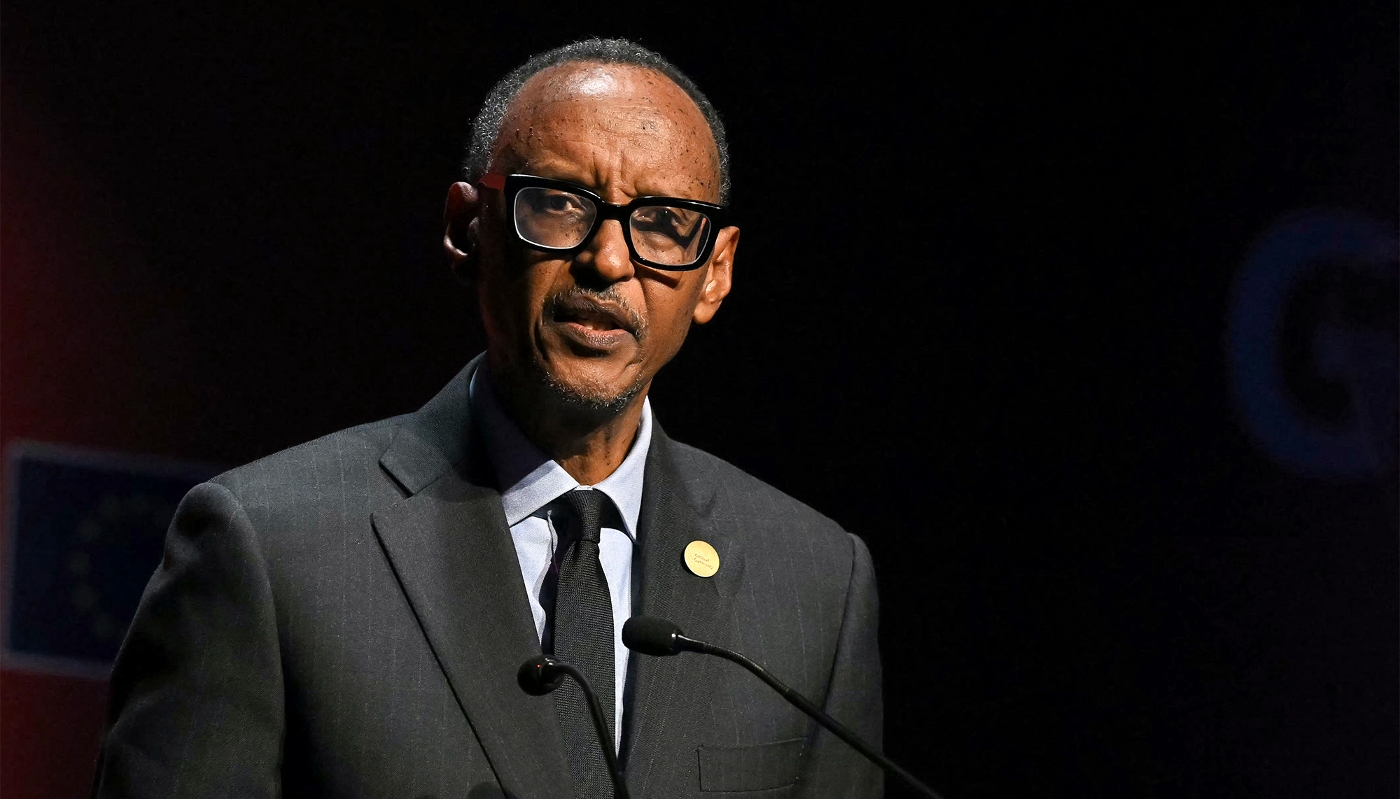Le chef de l'État rwandais, Paul Kagame, à Bruxelles, le 9 octobre 2025.