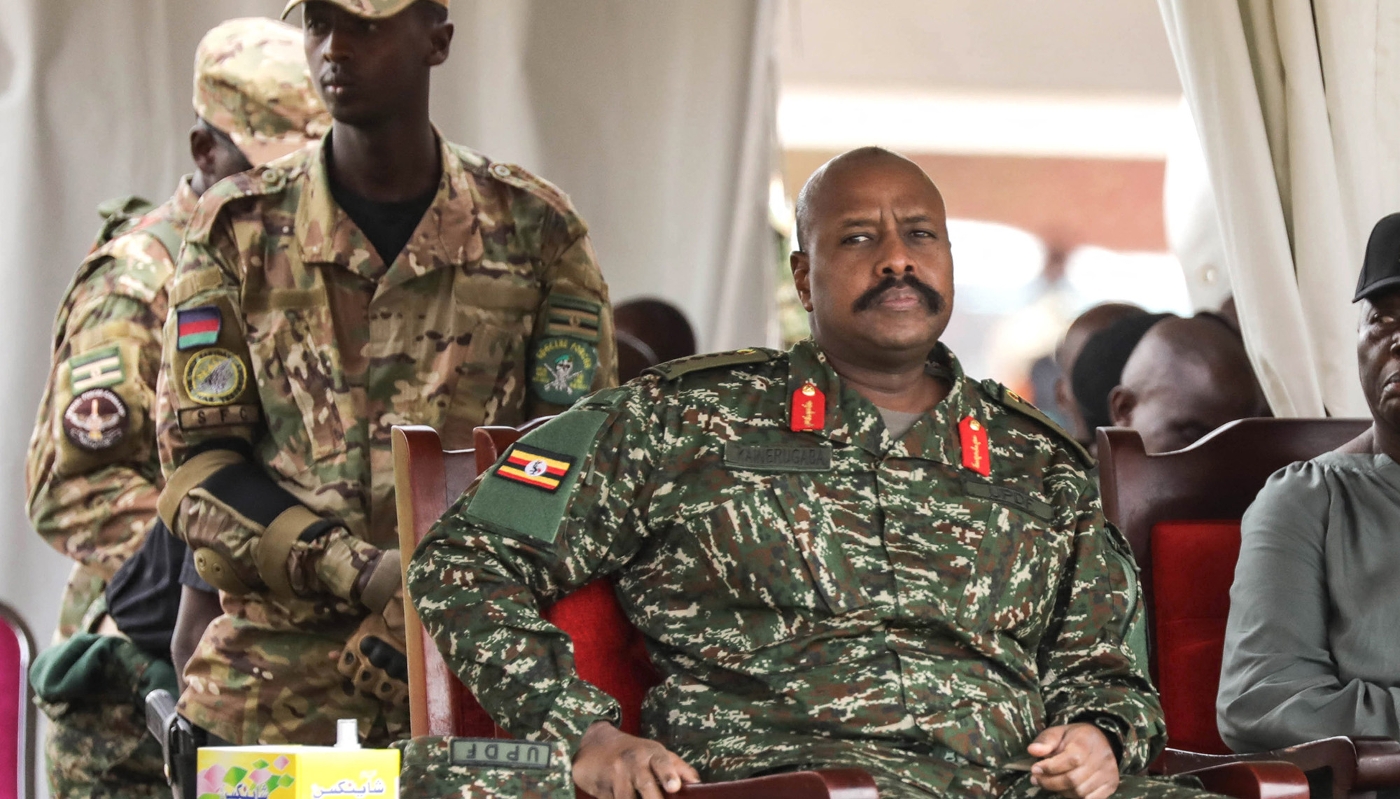 Muhoozi Kainerugaba, chef des forces de défense ougandaises, le 13 mai 2025 à Kampala.
