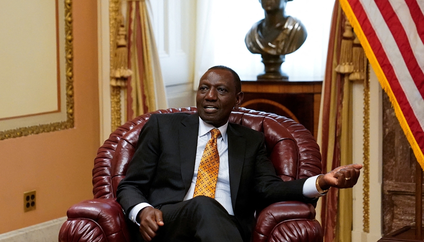 William Ruto est reçu au Capitole, à Washington, durant sa visite d'État de mai 2024 aux États-Unis.