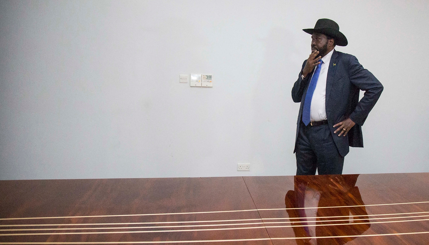 Le président sud-soudanais, Salva Kiir, à Djouba, le 25 octobre 2017.