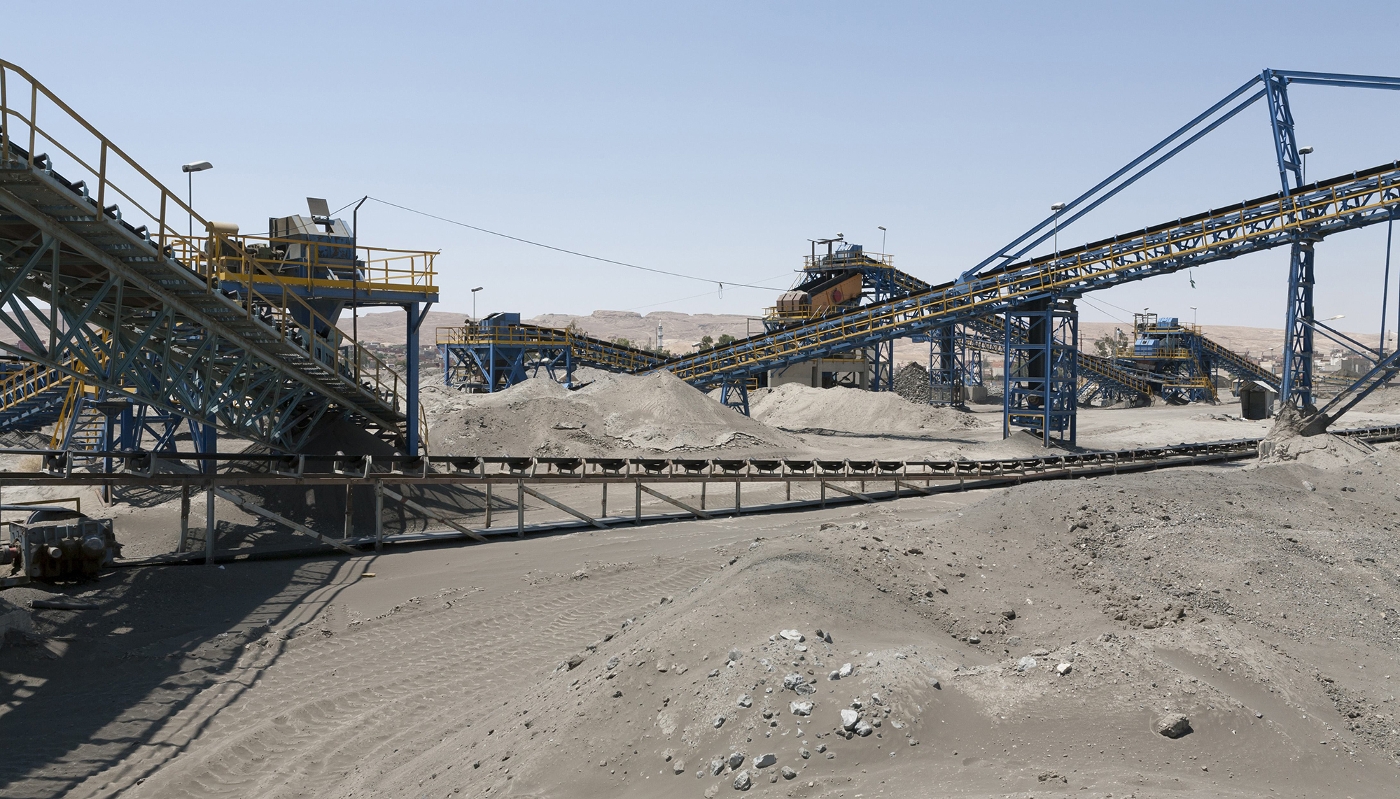 Usine de la Compagnie des phosphates de Gafsa, à Redeyef, en Tunisie, 2014.