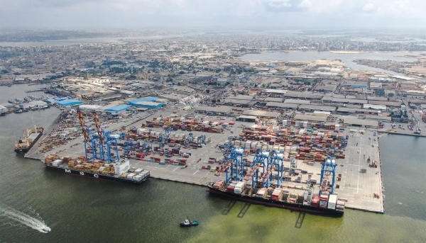 Le port d'Abidjan, en Côte d'Ivoire, le 12 janvier 2024. 