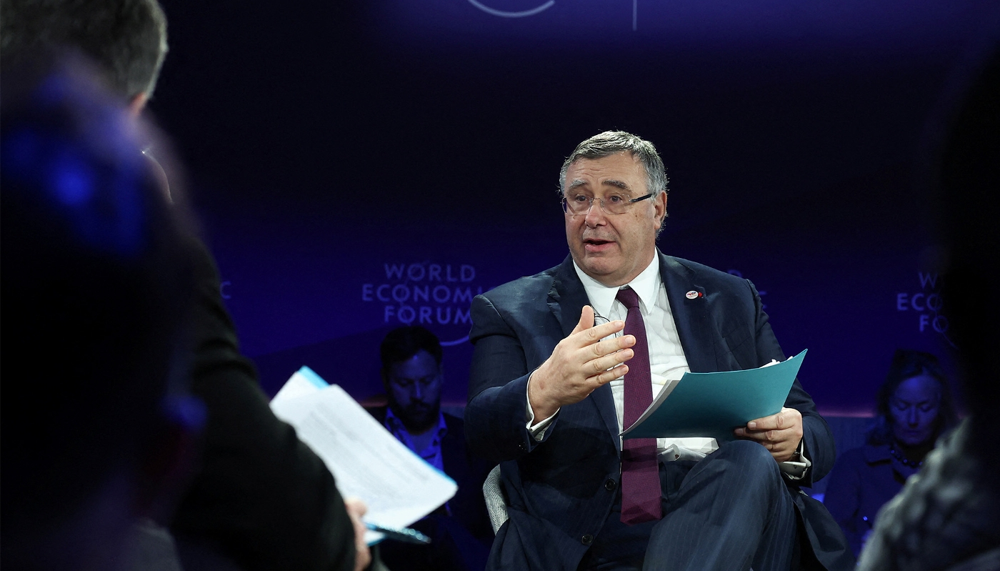 Le PDG de TotalEnergies, Patrick Pouyanné, à Davos, en Suisse, le 23 janvier 2025.