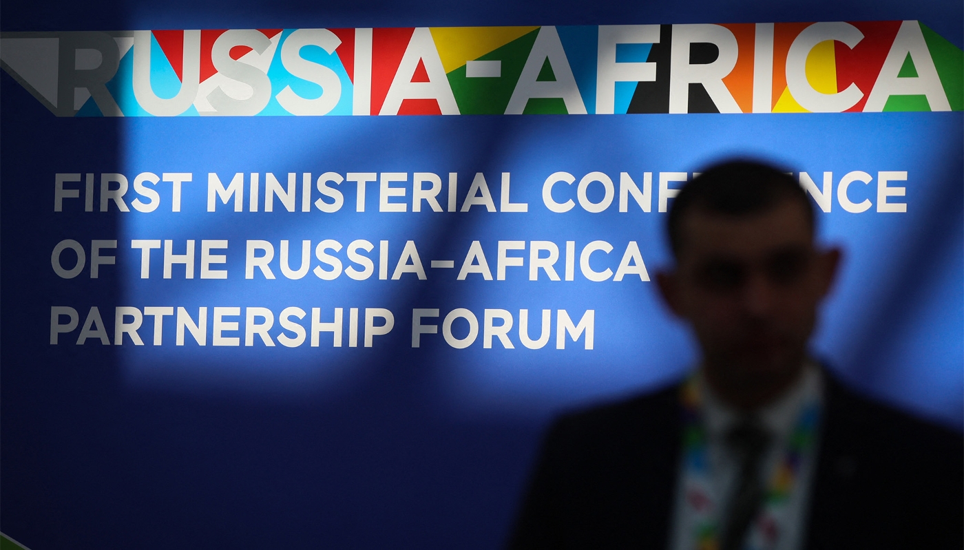 Un participant à la conférence de Sotchi, en novembre 2024.