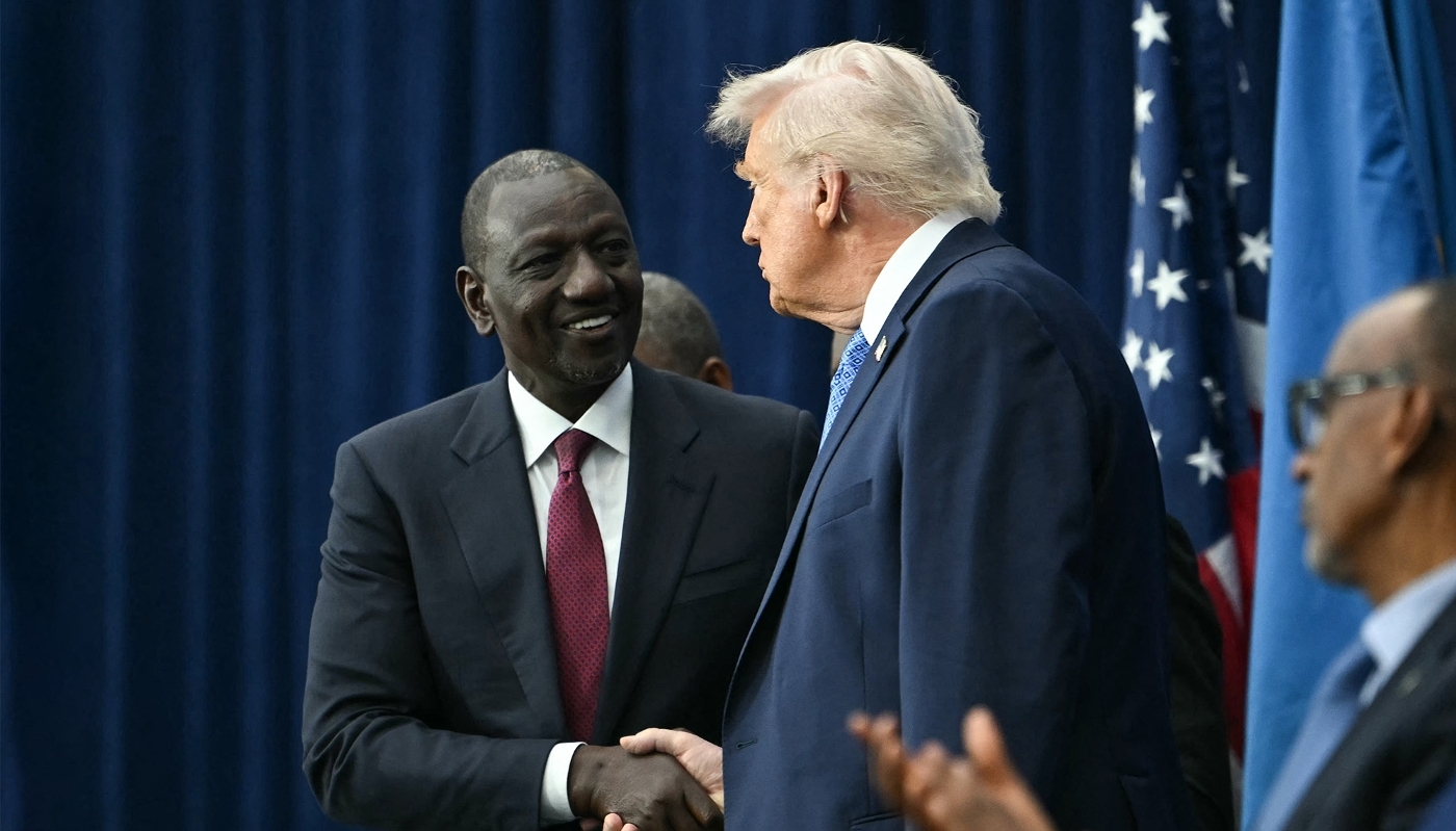 Le président kényan, William Ruto, et son homologue américain, Donald Trump, à Washington, le 4 décembre 2025.