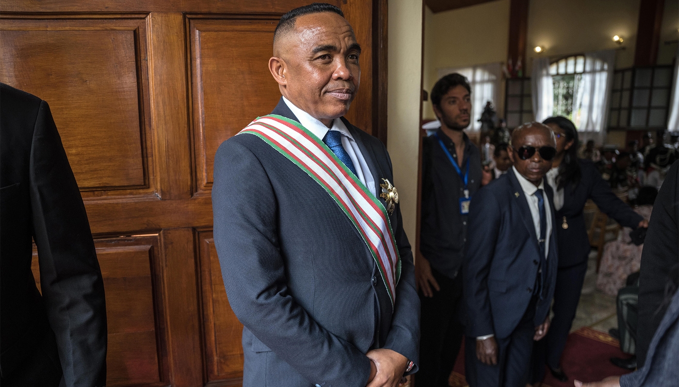 Michael Randrianirina à la Haute Cour constitutionnelle à Antananarivo, le 17 octobre 2025.