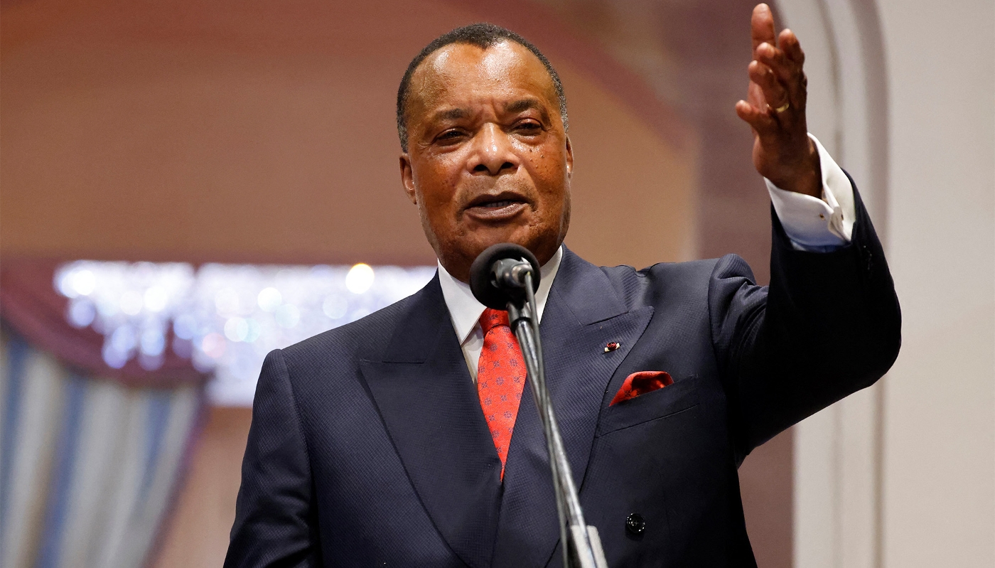 Le président congolais, Denis Sassou-Nguesso, à Brazzaville, le 3 mars 2023.