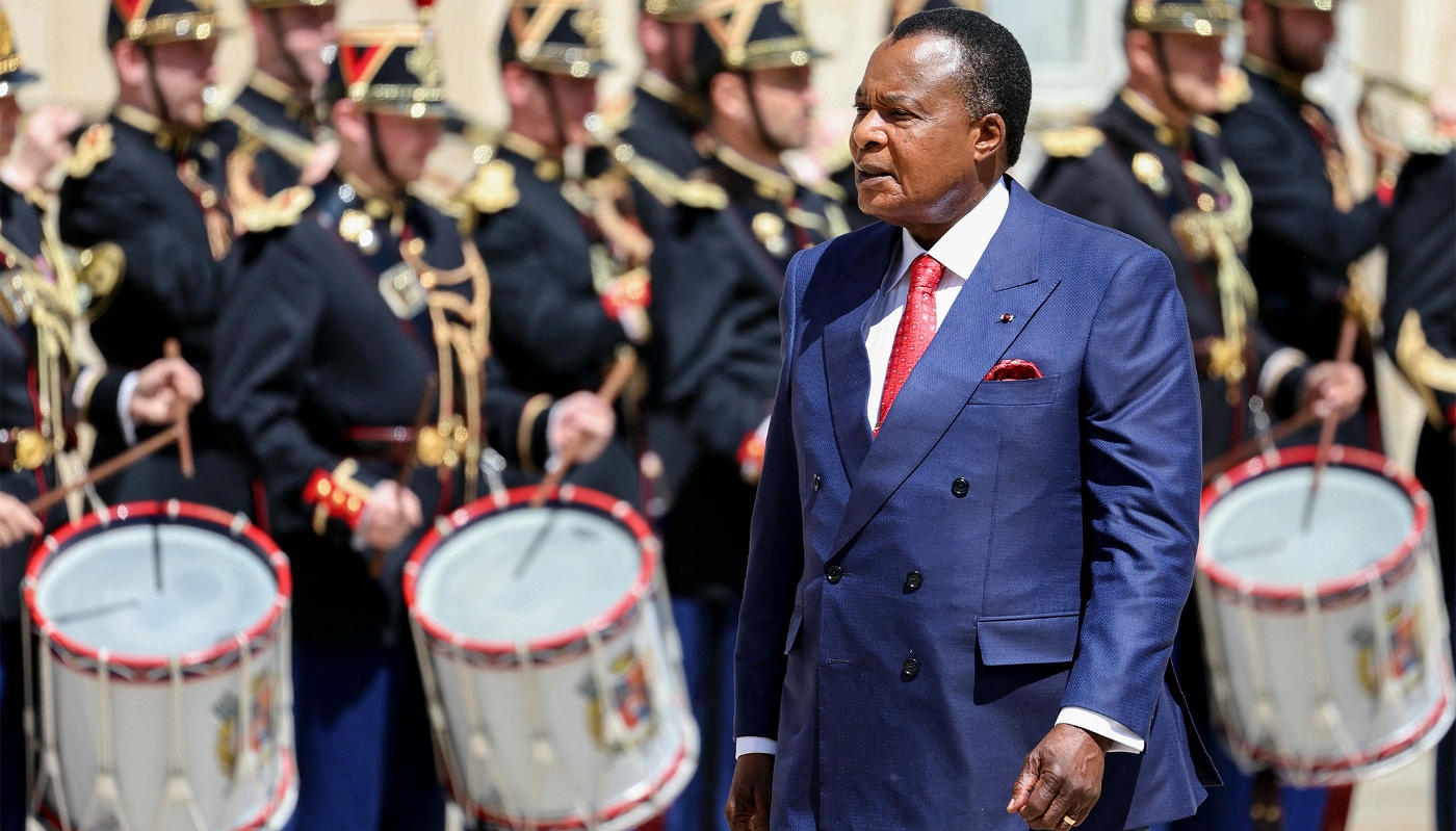 Le président congolais Denis Sassou-Nguesso à Paris, le 23 mai 2025.