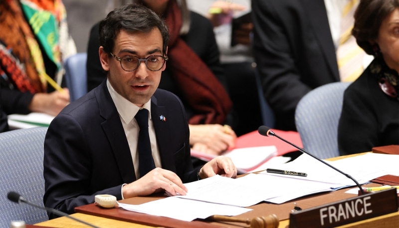 Stéphane Séjourné, ministre français des affaires étrangères, à New York, le 23 janvier 2024.