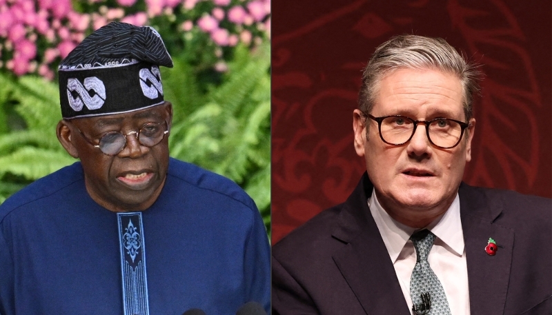 Le président nigérian, Bola Ahmed Tinubu, et le premier ministre britannique, Keir Starmer. 