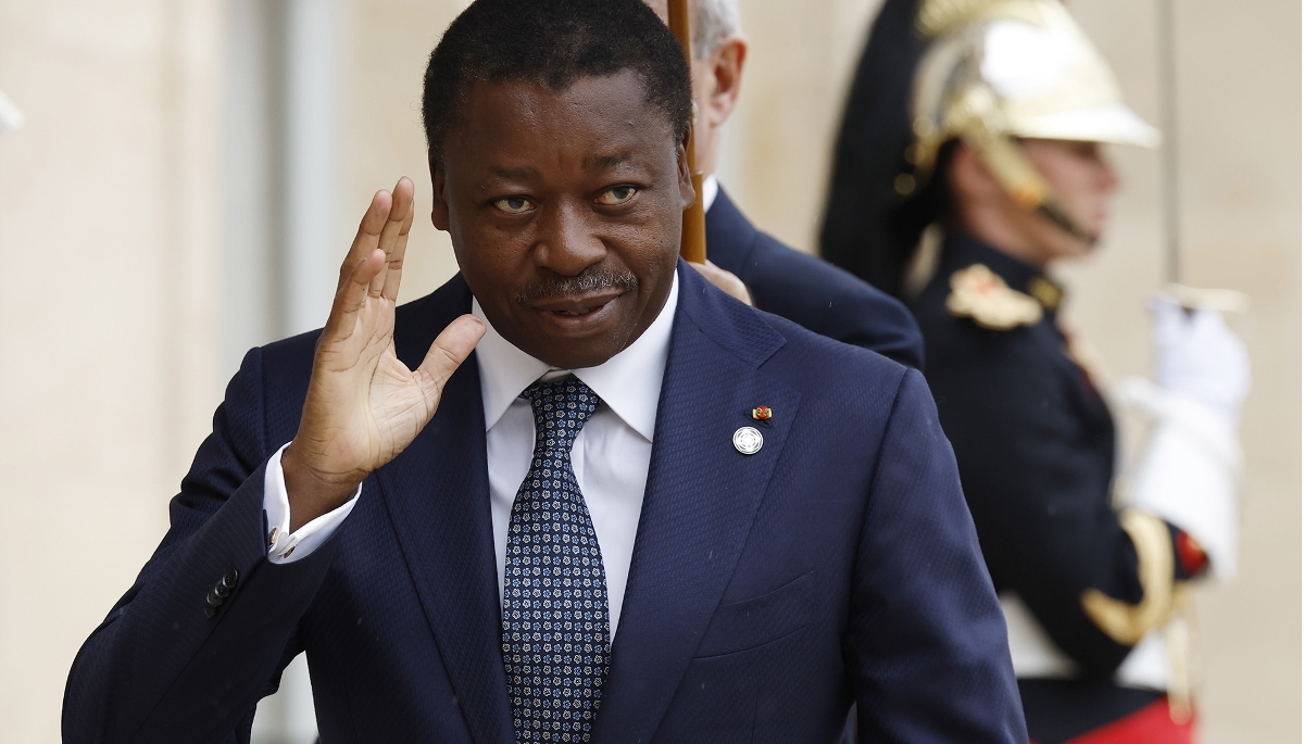 Le président du Togo, Faure Gnassingbé, arrive au palais de l'Élysée, à Paris, le 14 mai 2024.