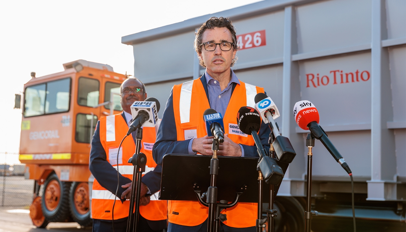Simon Trott, directeur général de Rio Tinto, à Perth, en Australie, en 2023.