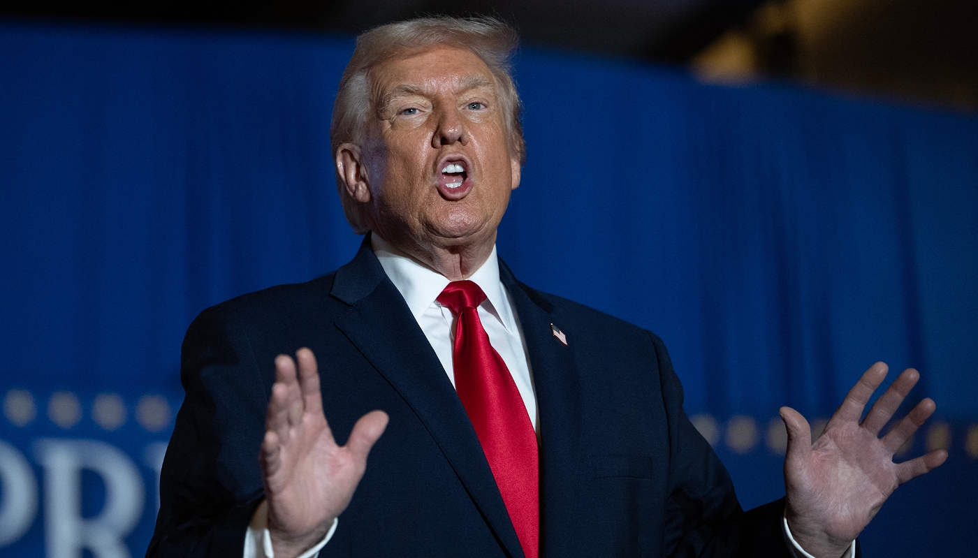 Le président américain Donald Trump, à Mount Pocono, en Pennsylvanie, aux États-Unis, le 10 décembre 2025.