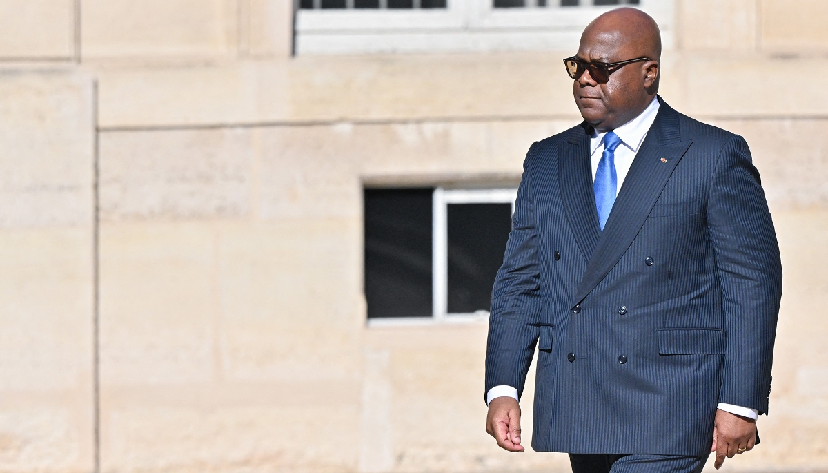 Le président de la RDC Félix Tshisekedi à Paris, le 25 février 2026. 