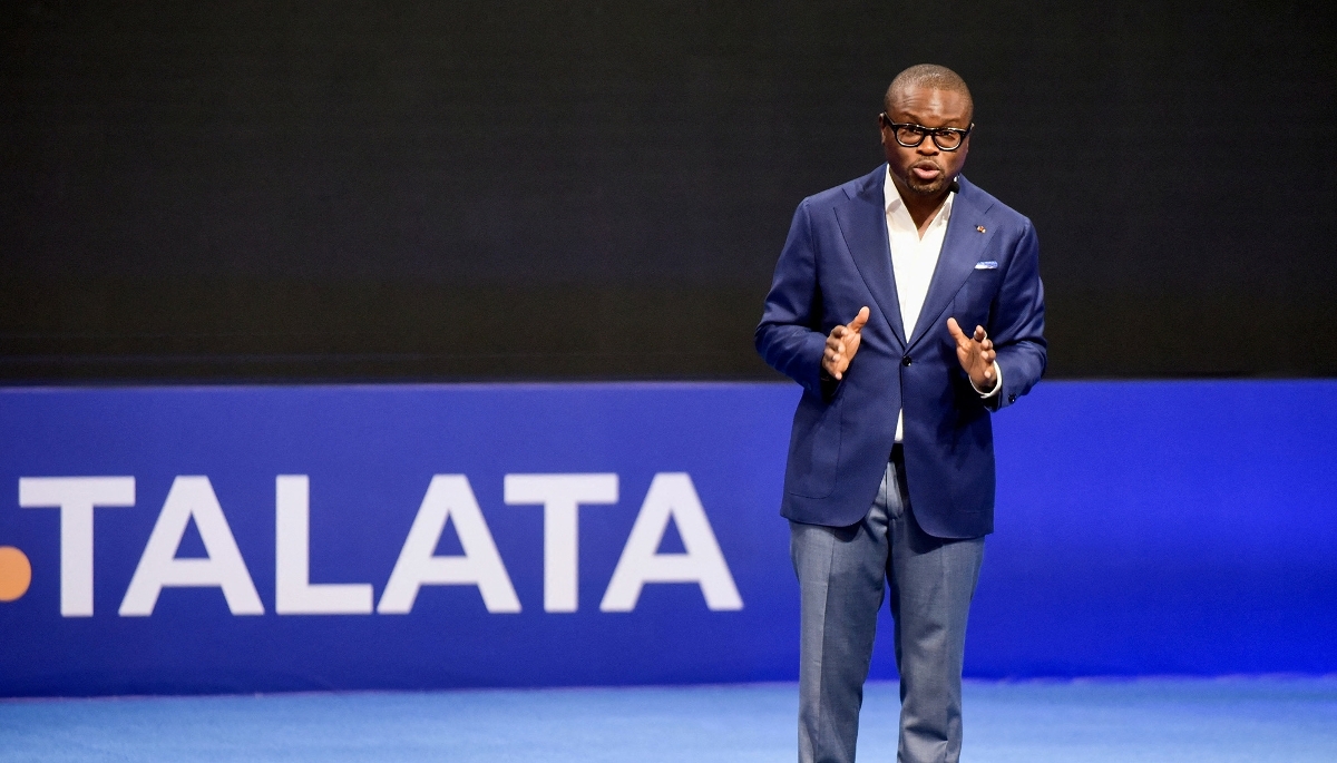 Romuald Wadagni, candidat du parti au pouvoir à l'élection présidentielle, à Cotonou, le 21 mars 2026.