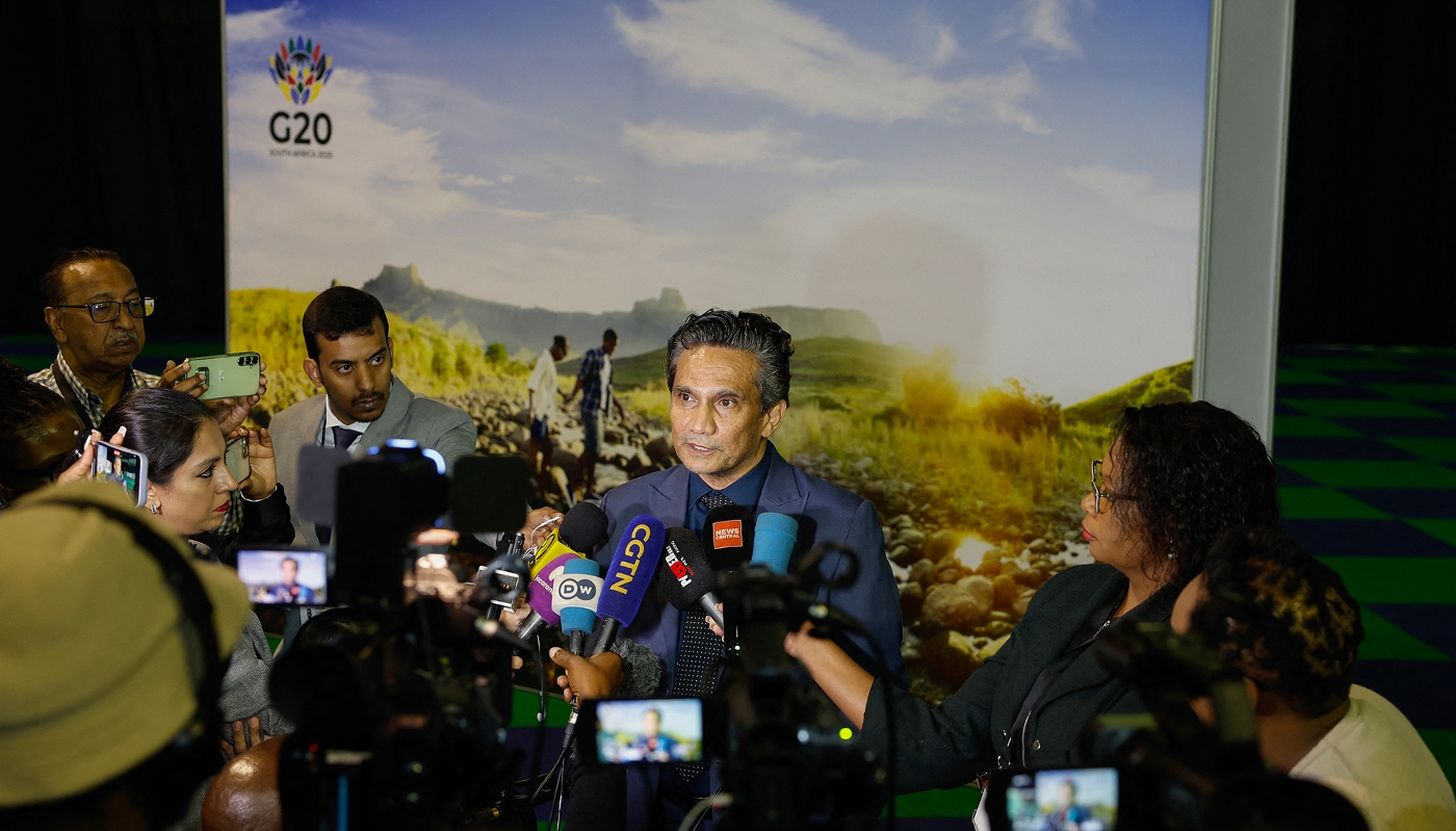Le directeur général du département des relations internationales et de la coopération, Zane Dangor, à Johannesburg, en Afrique du Sud, le 20 février 2025.