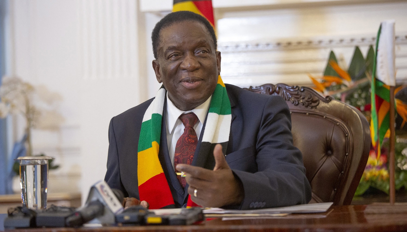 Le président zimbabwéen Emmerson Mnangagwa.